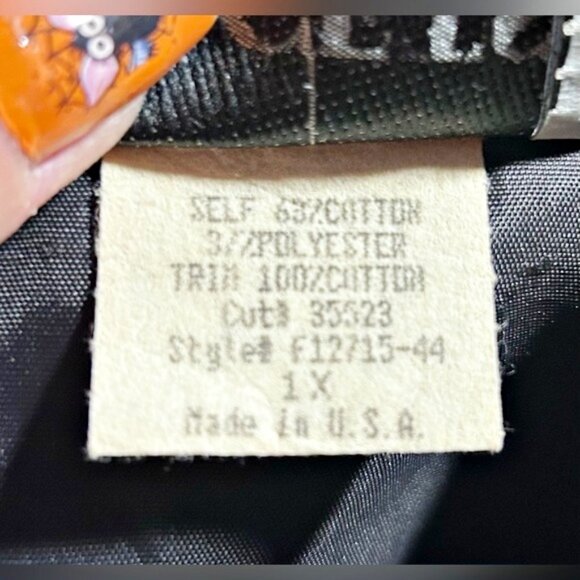 Vintage 90’s Facets by Mirrors Cat Kitten Collage Tapestry Cat Lady Vest~1X~USA - Picture 7 of 7